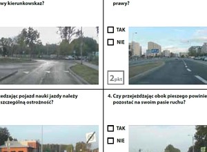 Test próbny na prawo jazdy - zestaw 3