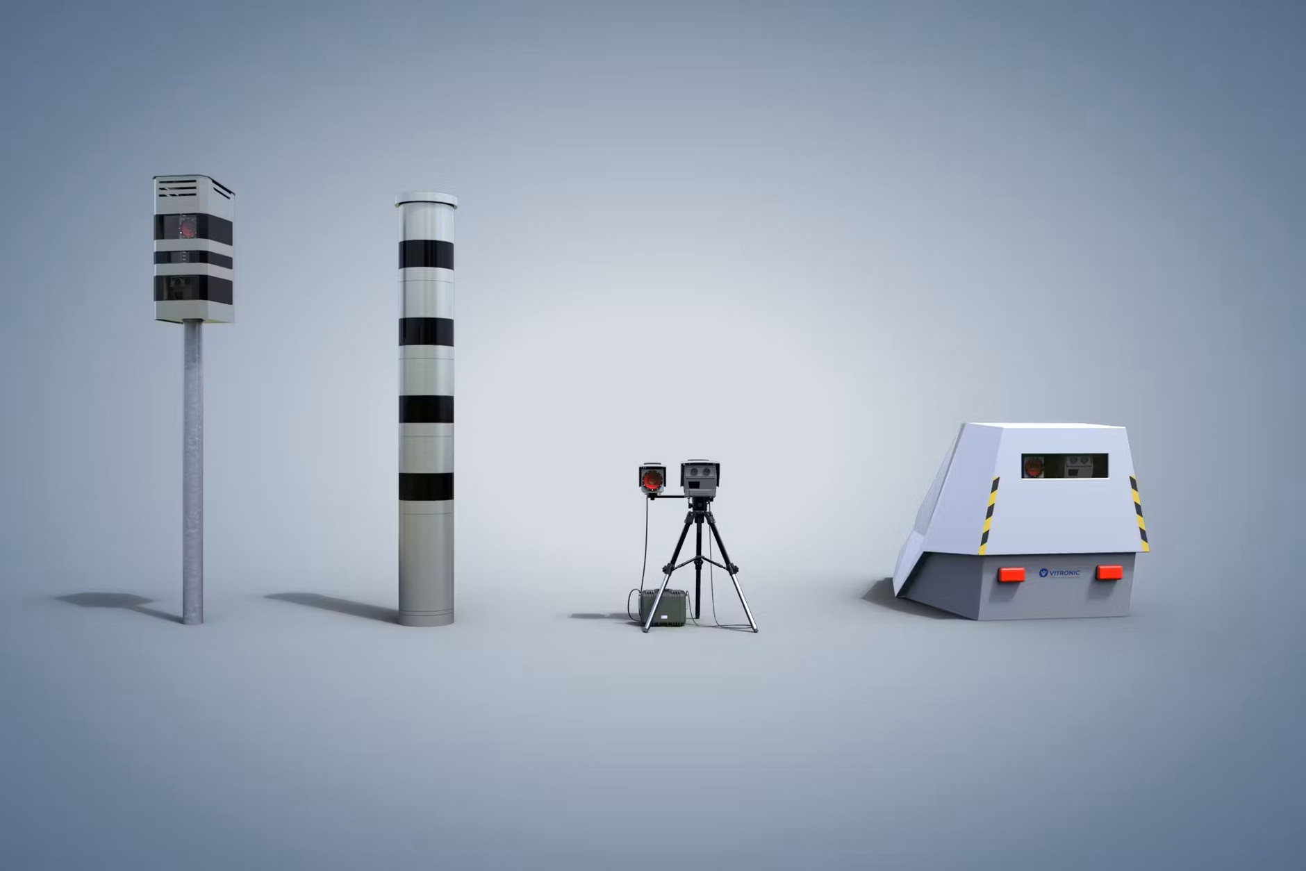 Paleta różnych urządzeń z technologią lidarową Vitronic