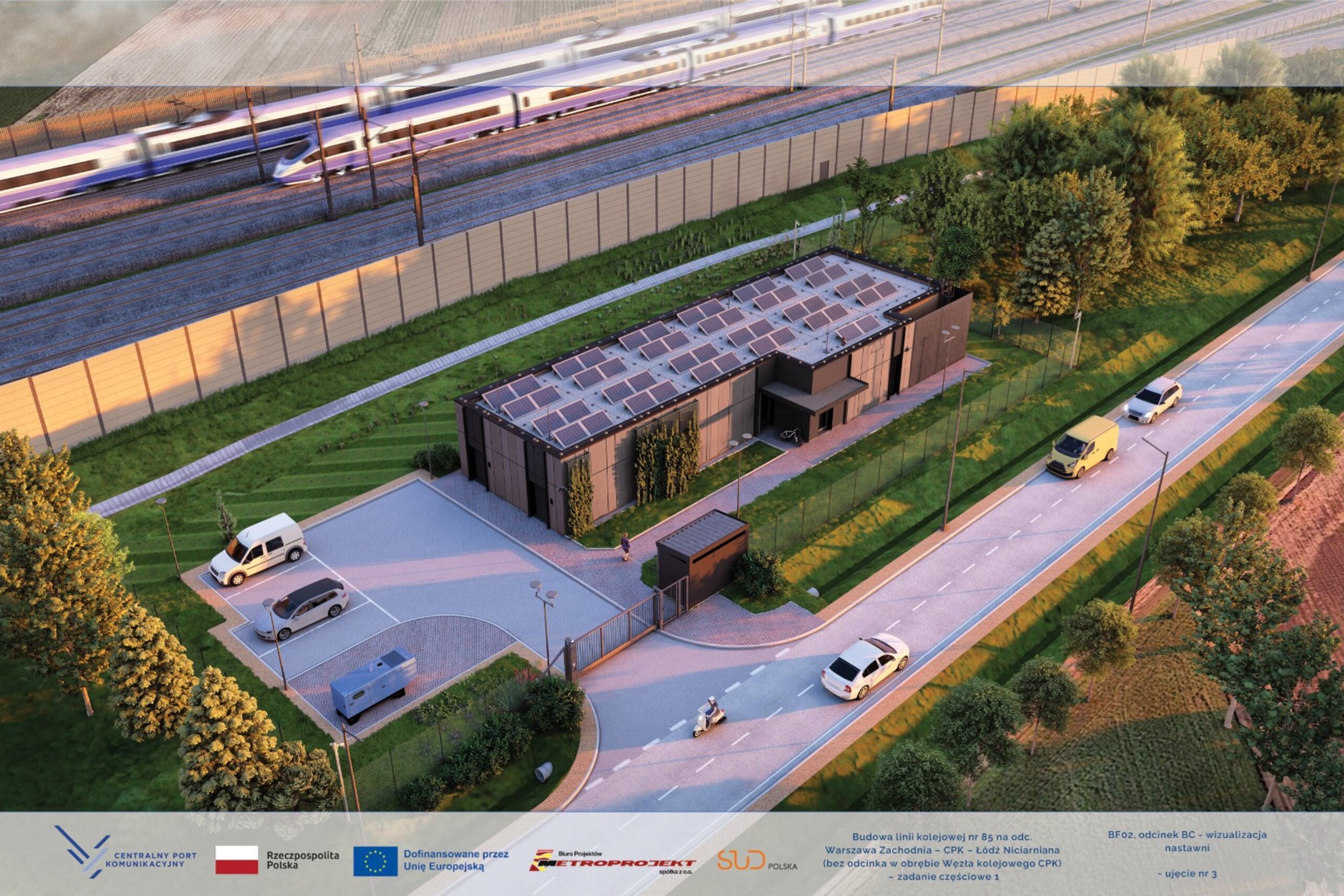 Wizualizacja linii kolejowej Warszawa – Łódź