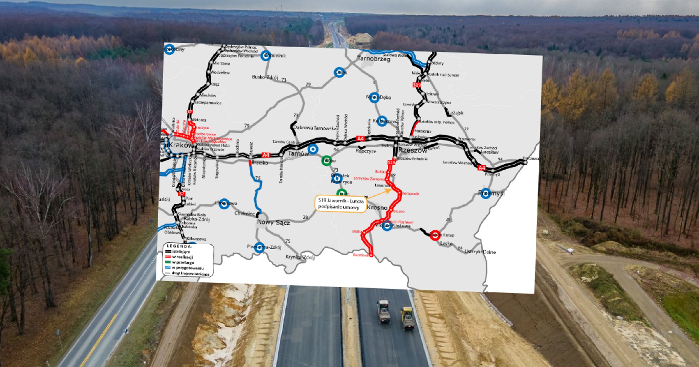 GDDKiA podpisała umowę na budowę ostatniego odcinka S19 w woj. podkarpackim