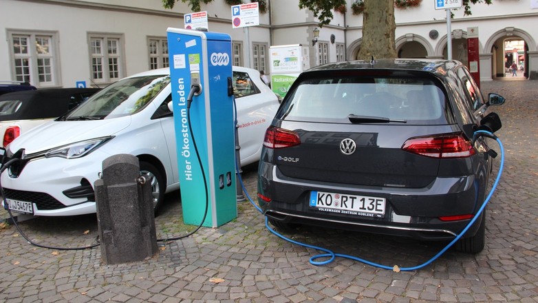 Stacja ładowania w Koblencji w Niemczech