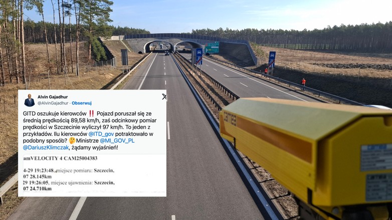 Czy odcinkowy pomiar prędkości może się mylić? Ten pod Szczecinem mylił się na pewno i to przy prostych obliczeniach.