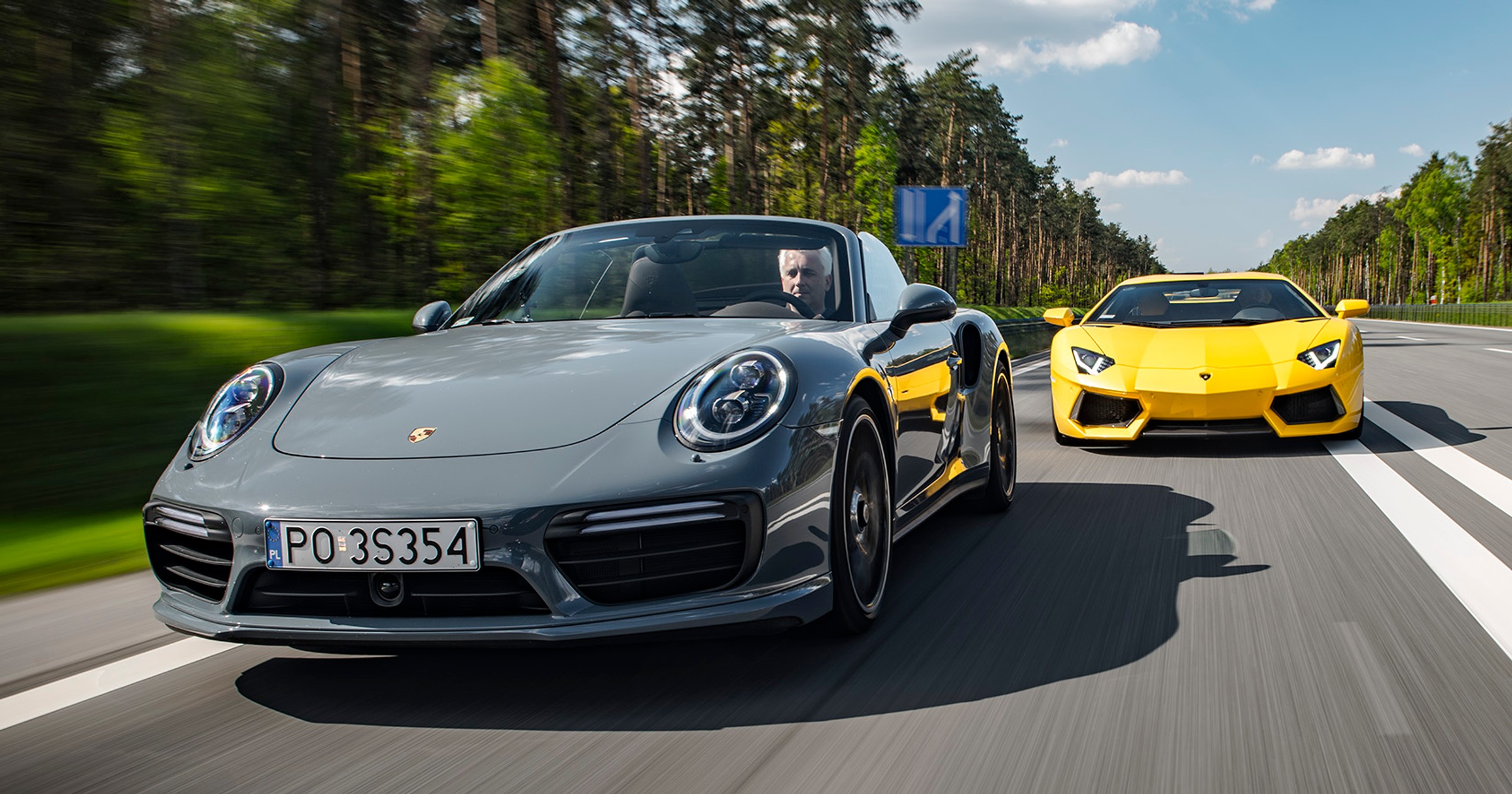 Lamborghini Aventador Coupe vs. Porsche 911 Tubo Cabrio