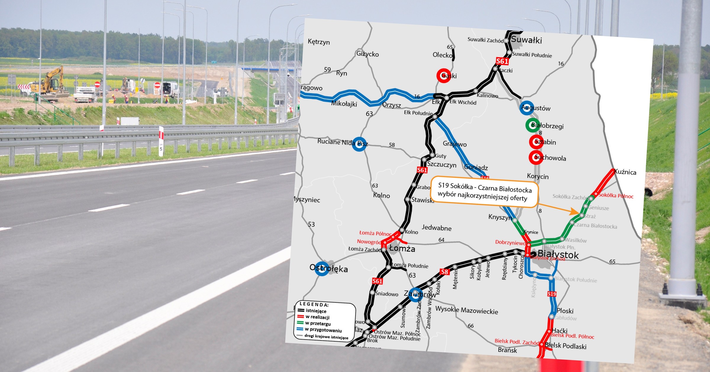 GDDKiA wyłoniła zwycięzcę przetargu, który ma zaprojektować i wybudować fragment drogi ekspresowej S19
