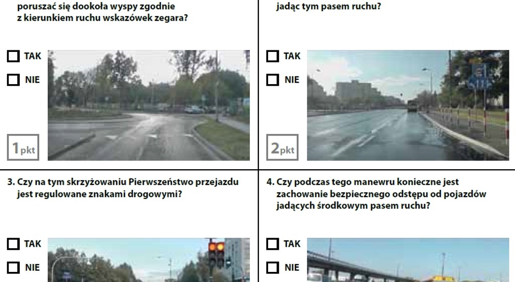 Egzamin teoretyczny na prawo jazdy - zestaw 1