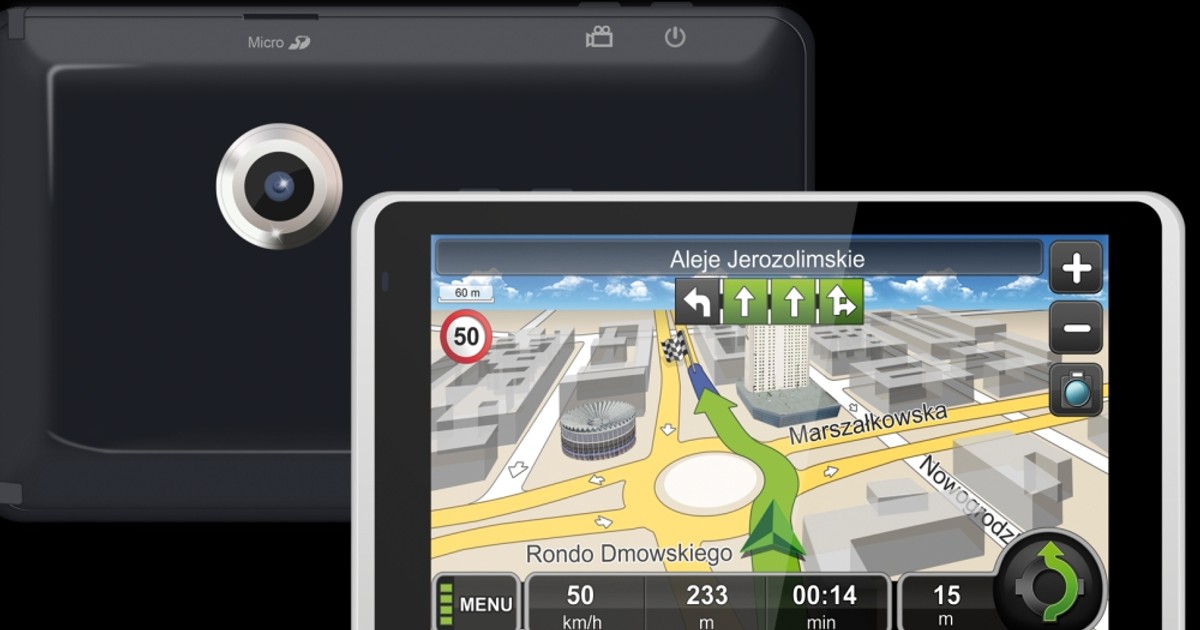 Smart GPS SG740 VR. Wbudowany rejestrator to wersja, która umożliwia nagrywanie 