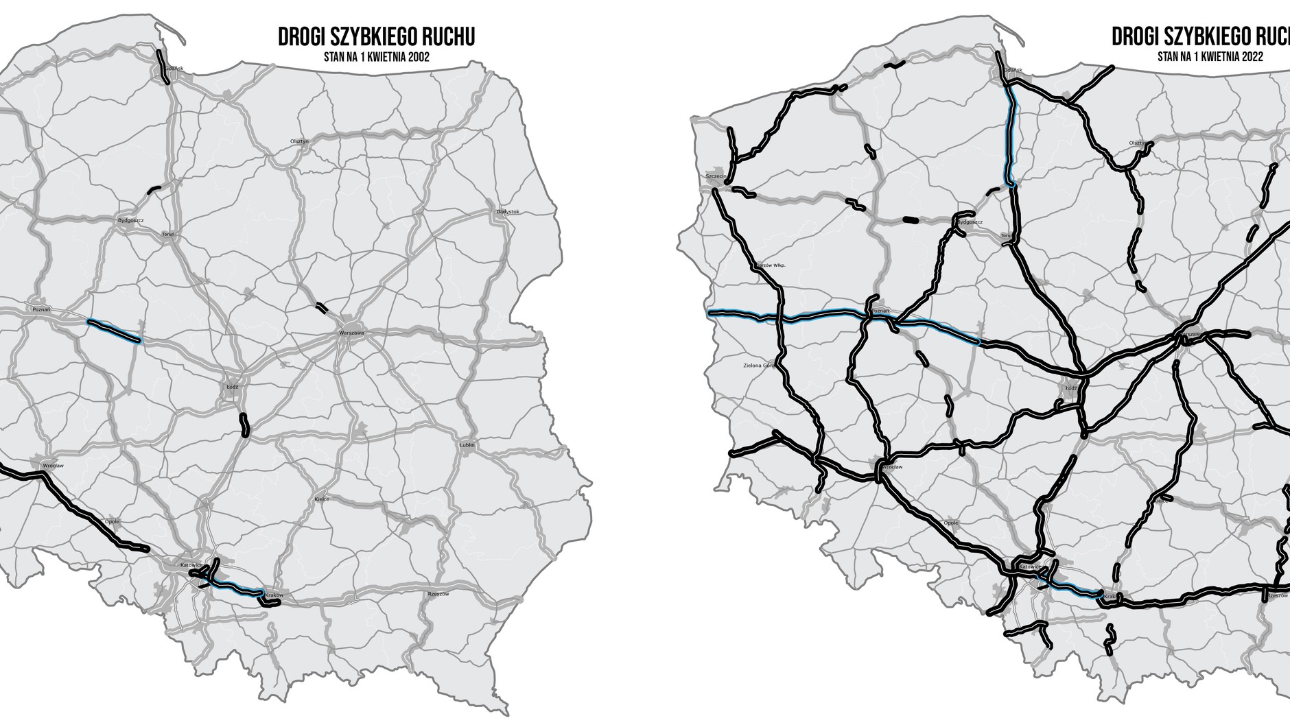 Zmiany, jakie zaszły na polskich drogach na przestrzeni 20 lat