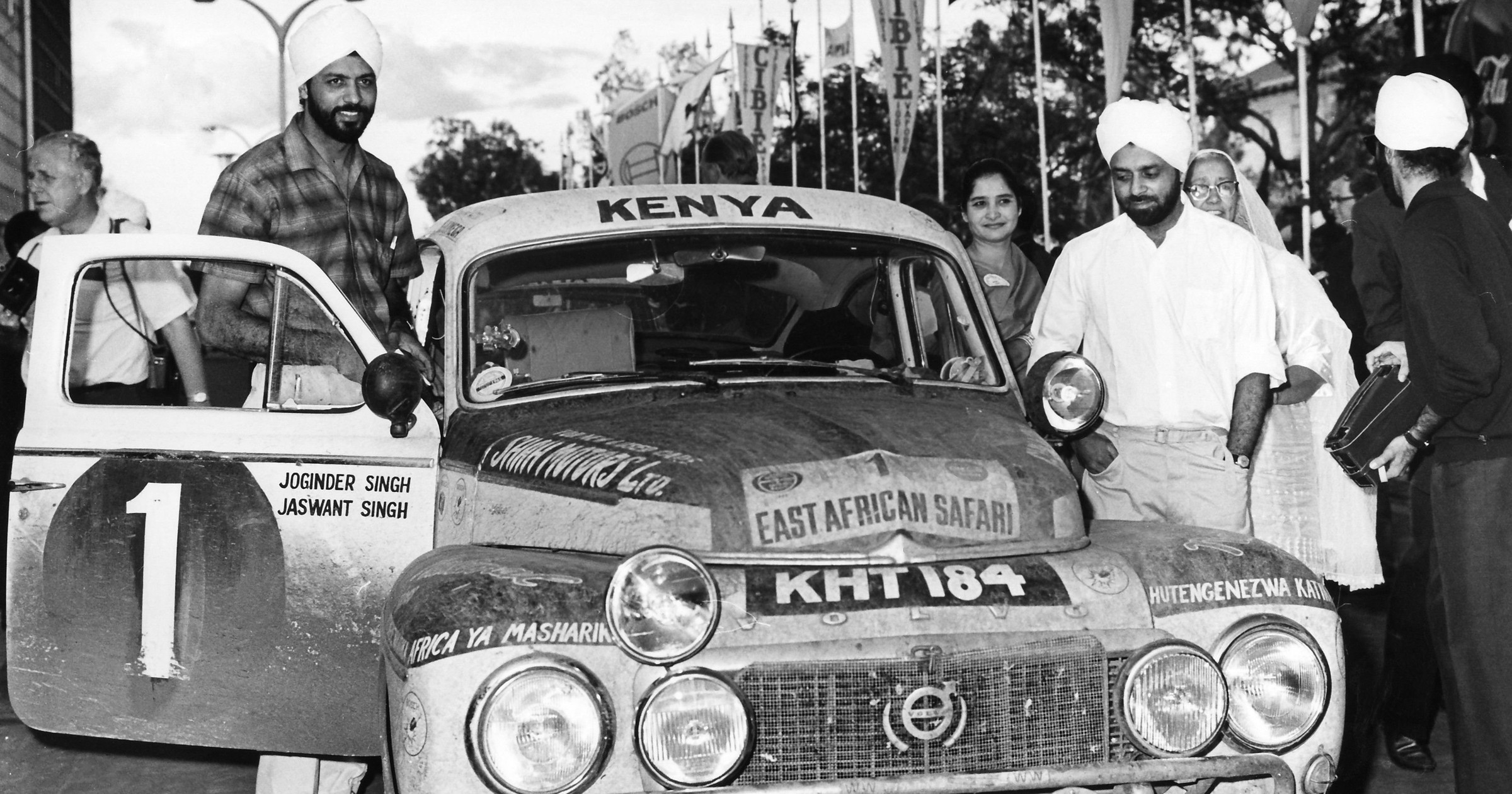 Bracia Singh i Volvo PV 544  w Rajdzie Safari 1965