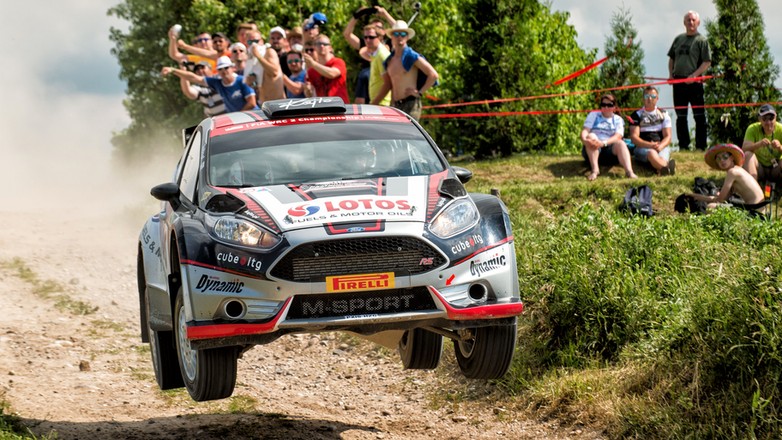 Kajetan Kajetanowicz i Jarosław Baran na trasie 73. Rajdu Polski