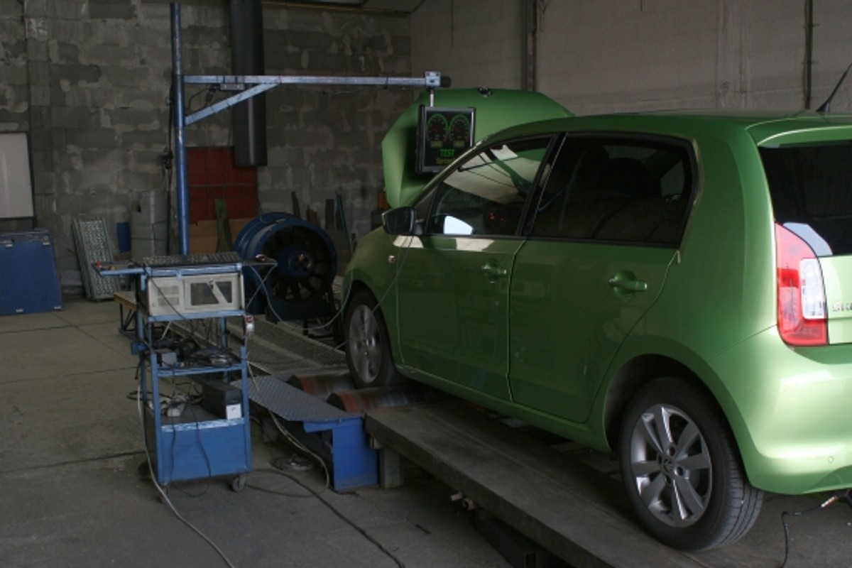 Skoda Citigo na hamowni