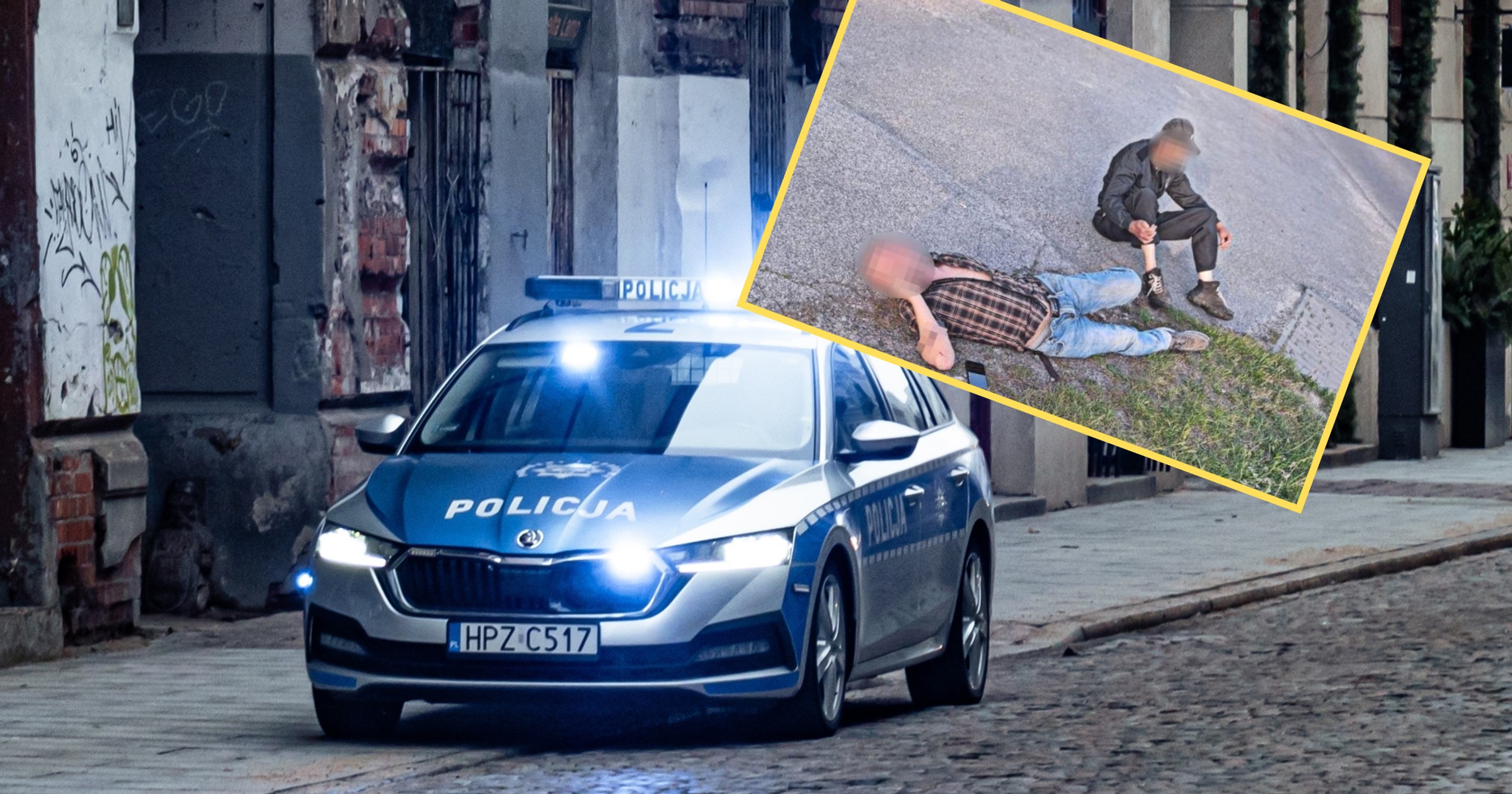 Leżeli na jezdni i sądzili, że nabiorą policjantów (fot. materiały prasowe policji)