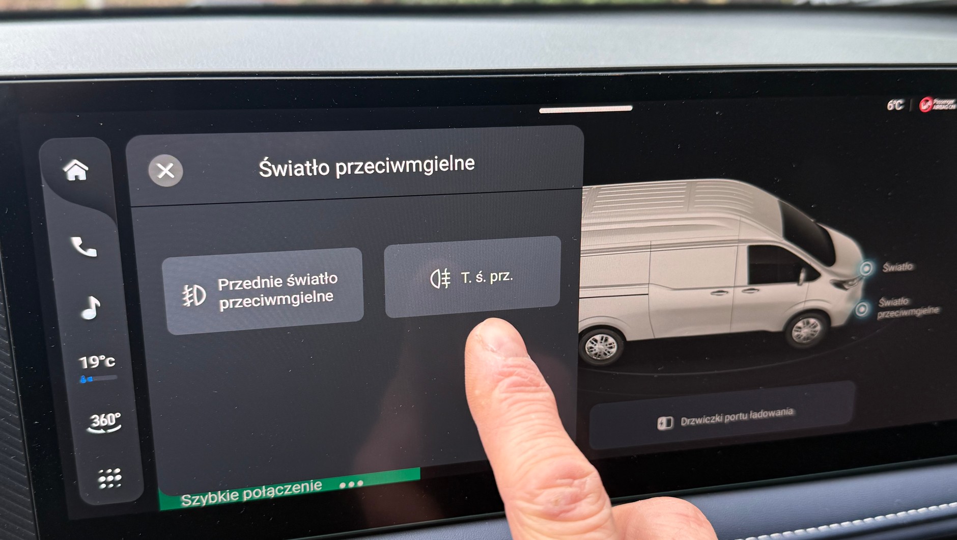 Polskie opisy niektórych funkcji w chińskich samochodach też są ładne, np. "t ś. prz."