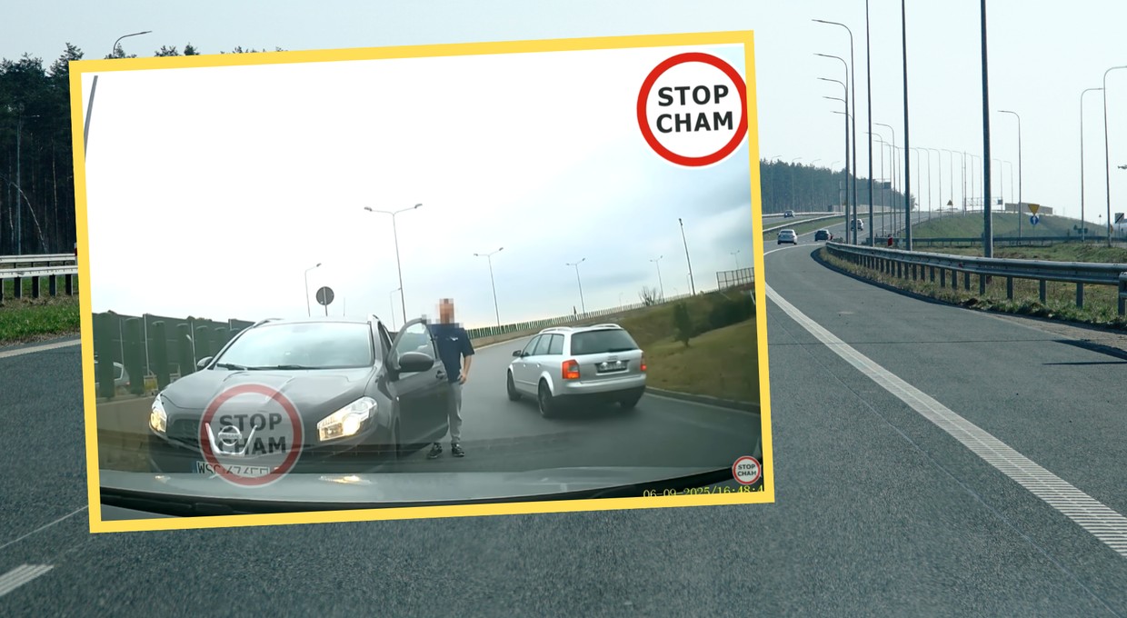Niebezpieczne sceny na autostradzie A2. "Szeryf" wszystko zarejestrował