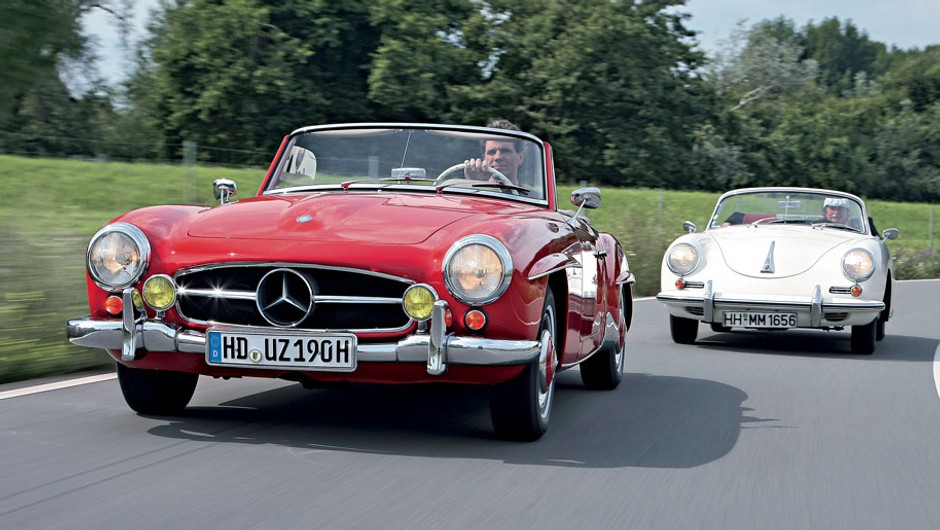 Mercedes 190 SL kontra Porsche 356 B - elegancja kontra ambicja