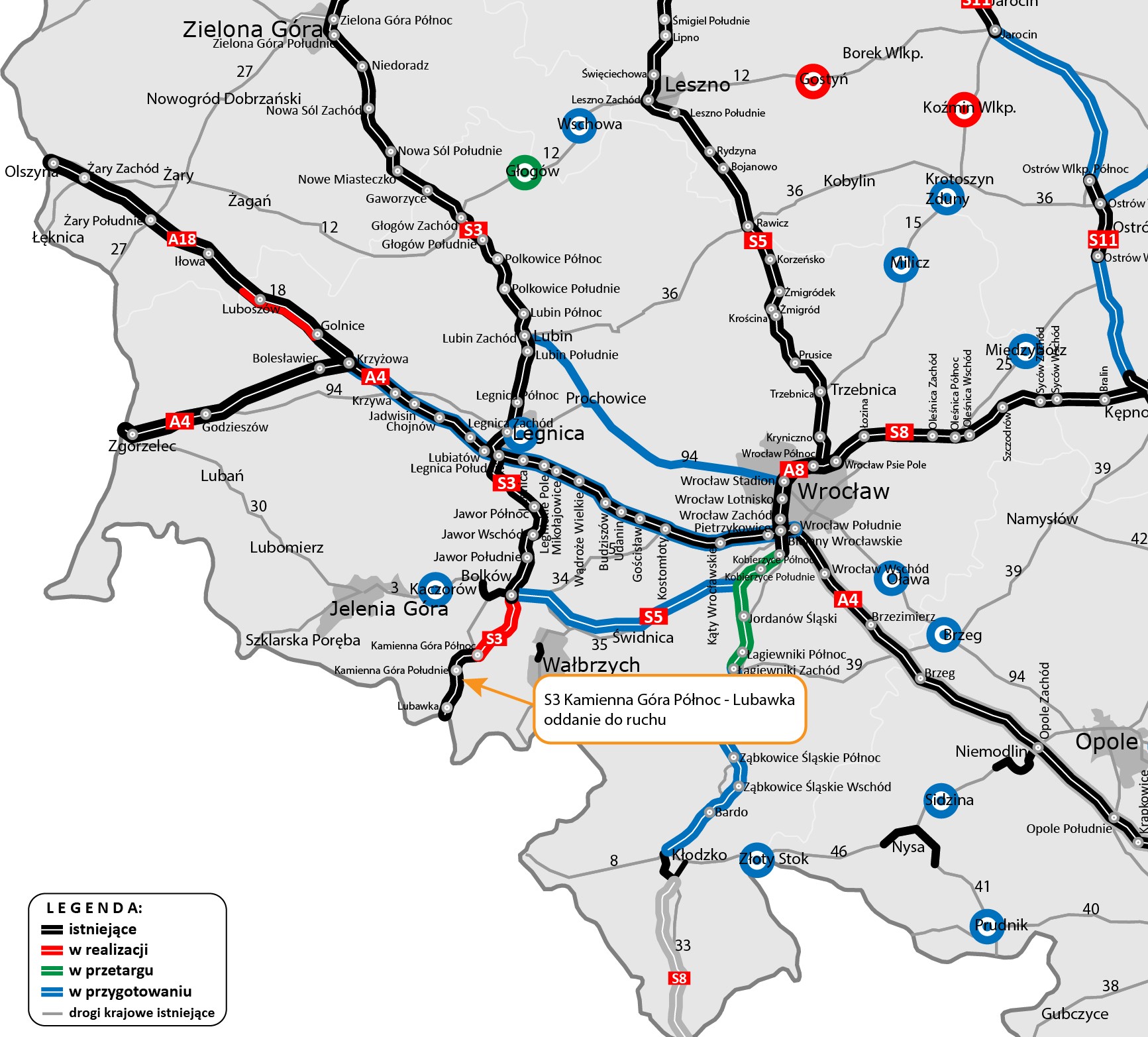 Droga S3 Kamienna Góra Północ — Lubawka