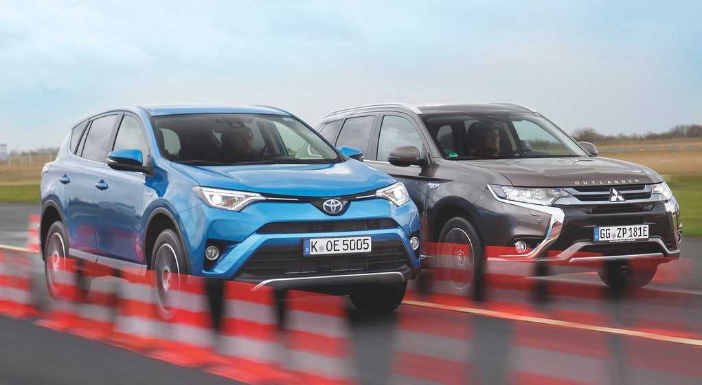 Hybrydowi pogromcy diesli - Mitsubishi Outlander PHEV i Toyota RAV4 Hybrid