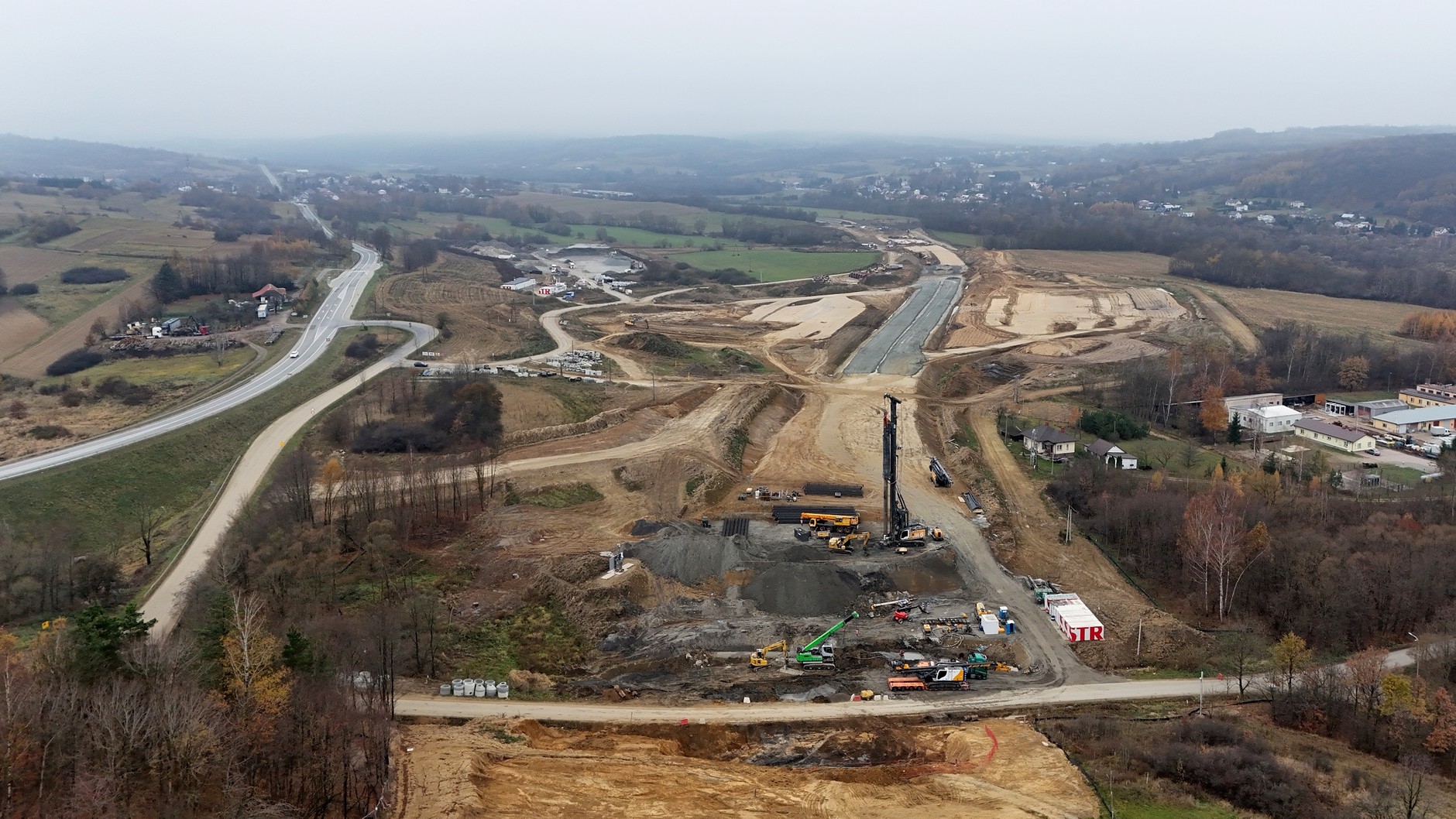 Prace na budowie drogi S19 (odcinek Miejsce Piastowe — Dukla)