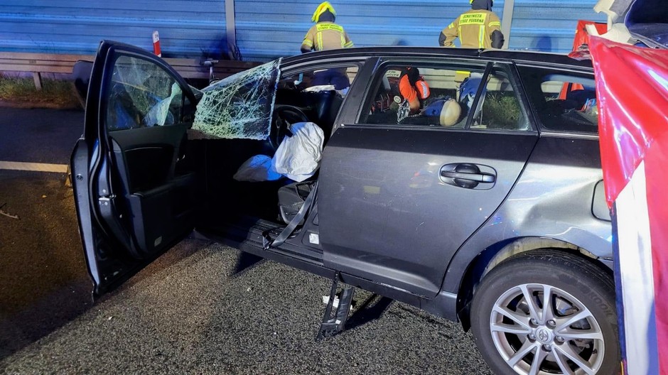 Wypadek na autostradzie A2