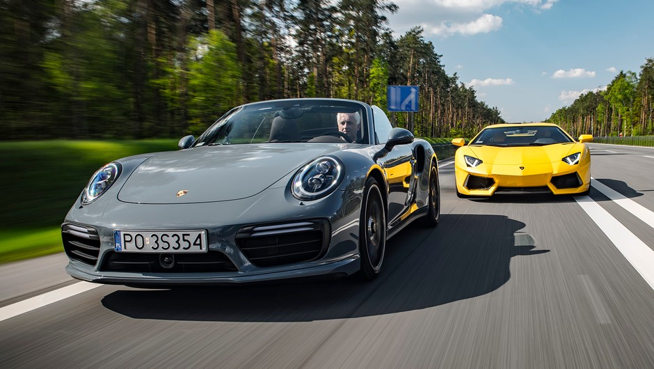 Lamborghini Aventador Coupe vs. Porsche 911 Tubo Cabrio