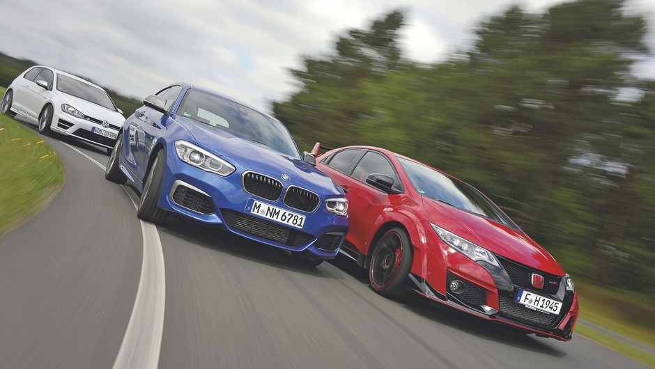 Porównanie: Honda Civic Type R Turbo, BMW M135i, VW Golf R