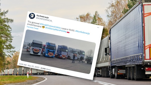 Protest przewoźników. 10-kilometrowy zator na trasie S8 [WIDEO]