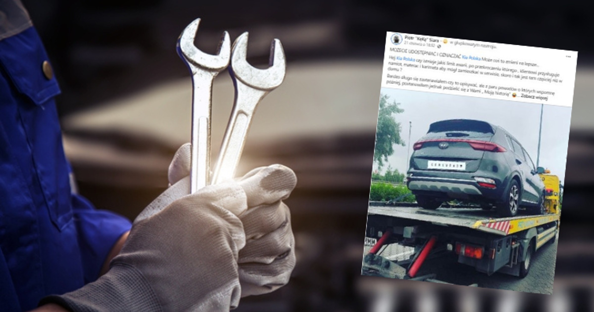 Auto Piotra "Kęki" Siary w ciągu trzech lat trafiało do warsztatu dziewięć razy z tą samą awarią (Screen: Facebook/KeKeOficjalnie)