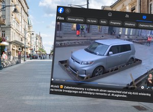 Zabetonowany samochód w Łodzi ma tajemnicze logo, ale to stary znajomy