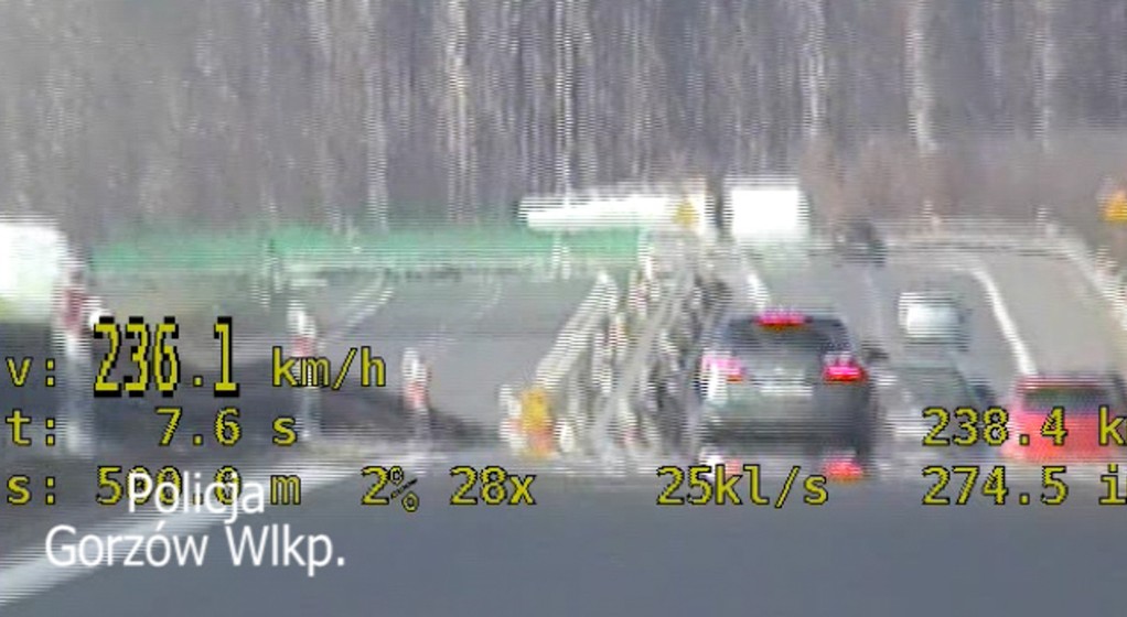 Na drodze ekspresowej S3 jechał prawie 240 km/h! Teraz zajmie się nim sąd