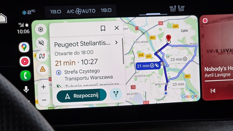 Mapy Google w Android Auto