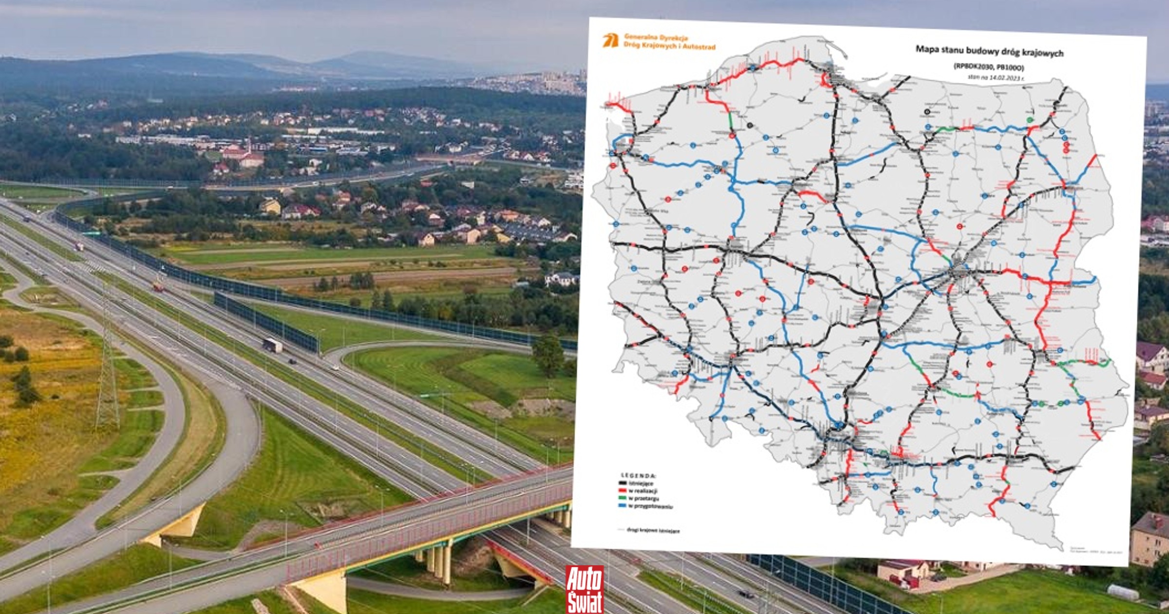 Autostrady, drogi ekspresowe, drogi krajowe i obwodnice w budowie ...