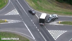 Dron zarejestrował wypadek. Policja pokazała wideo