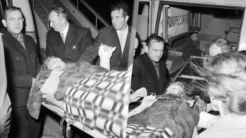 Anna German wracająca do kraju po wypadku