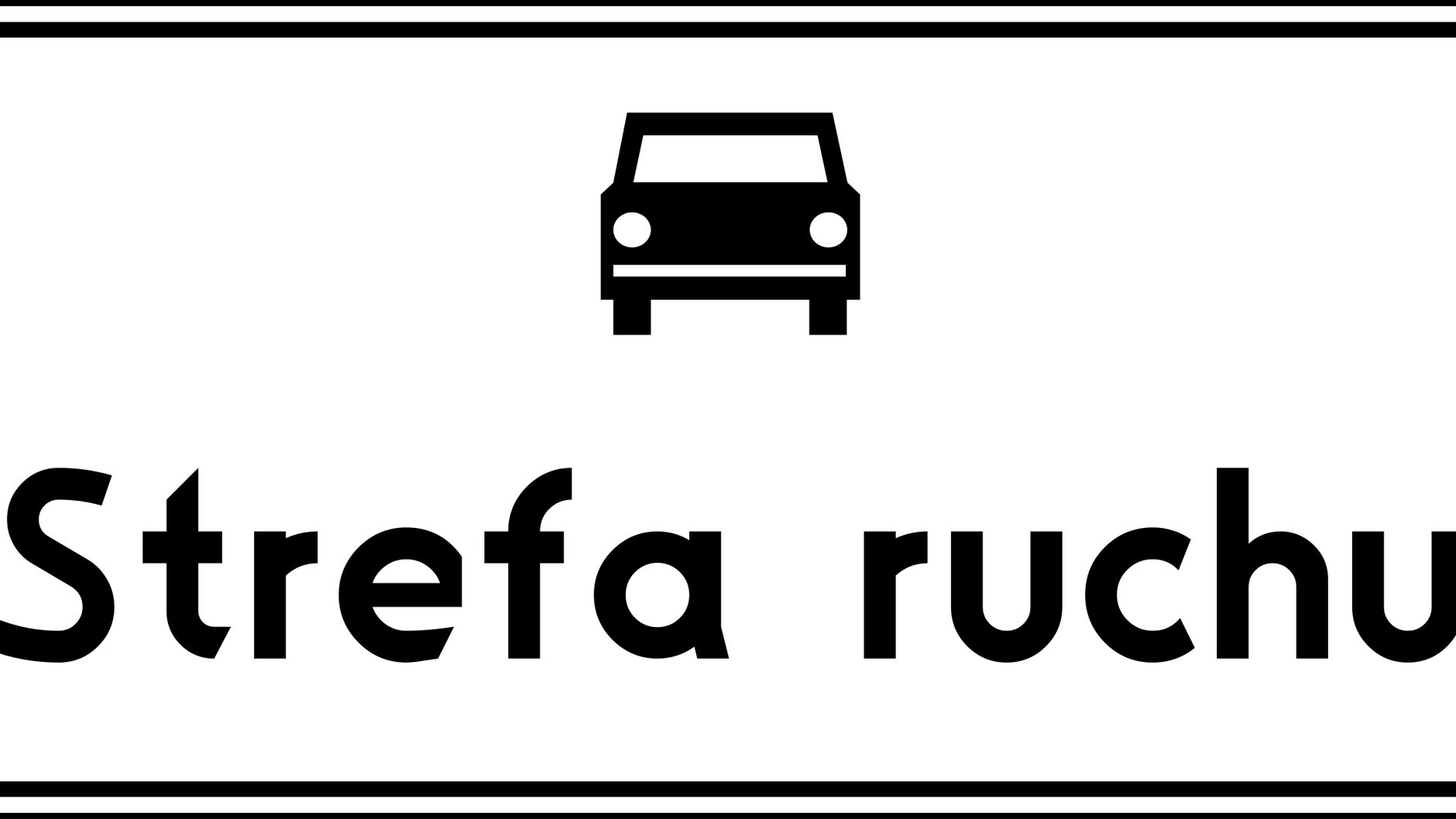 Znak D-52 "strefa ruchu"