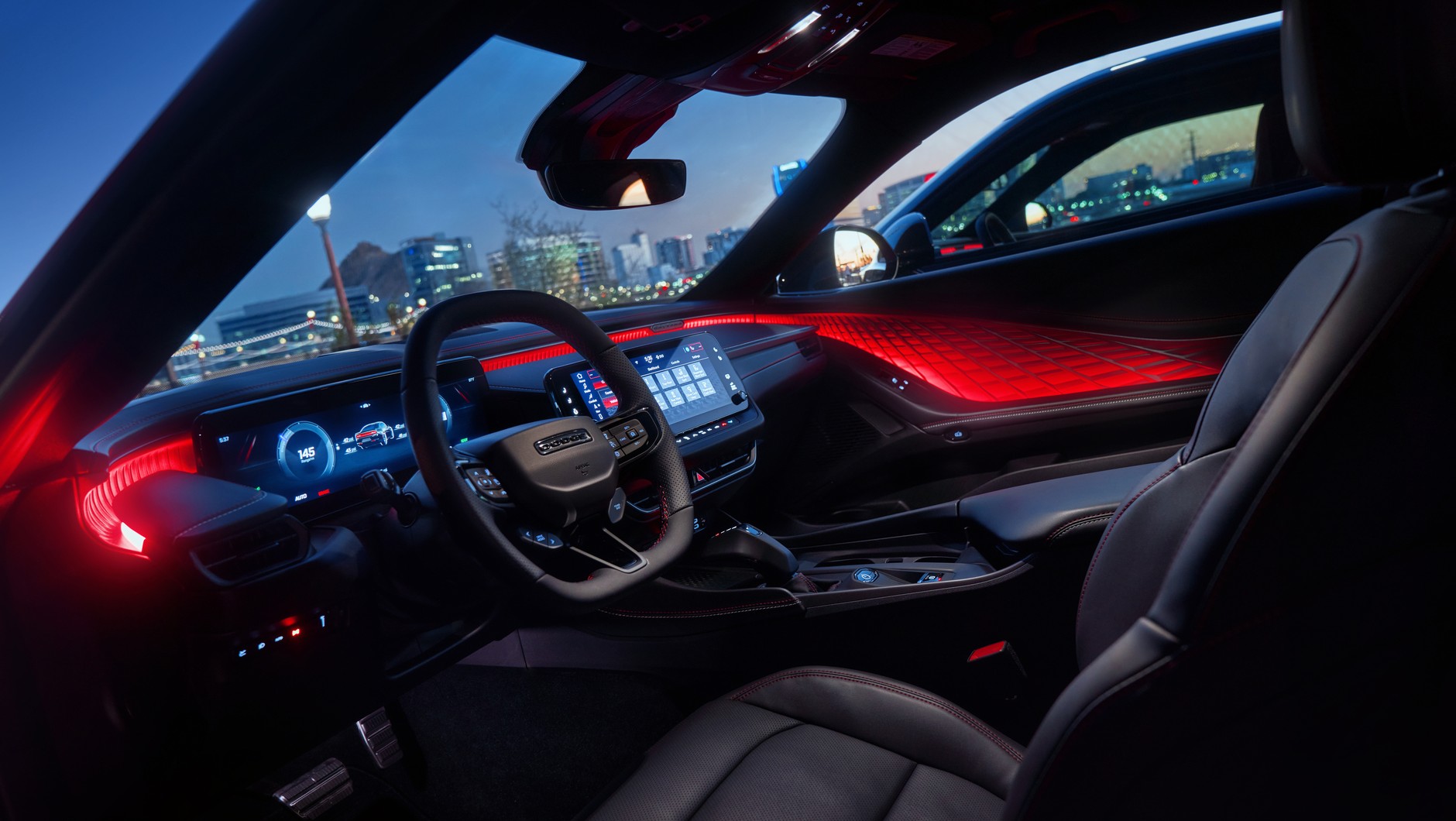 Dodge Charger Daytona R/T interior with optional 64-color Attitu