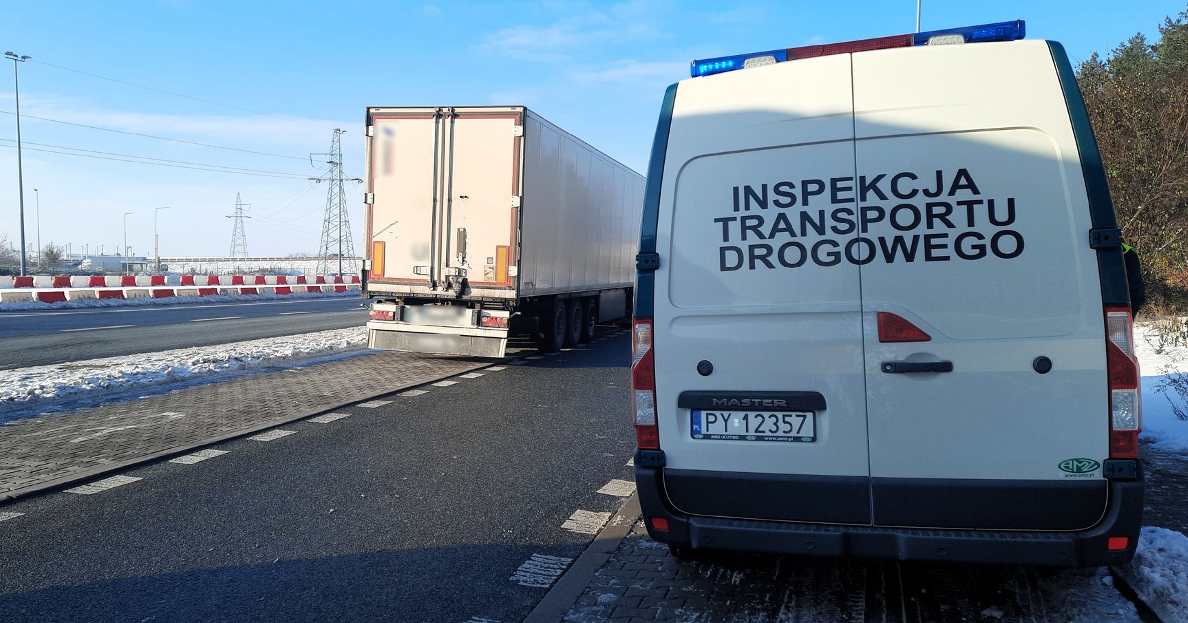 Łotewska ciężarówka zatrzymana do kontroli przez ITD