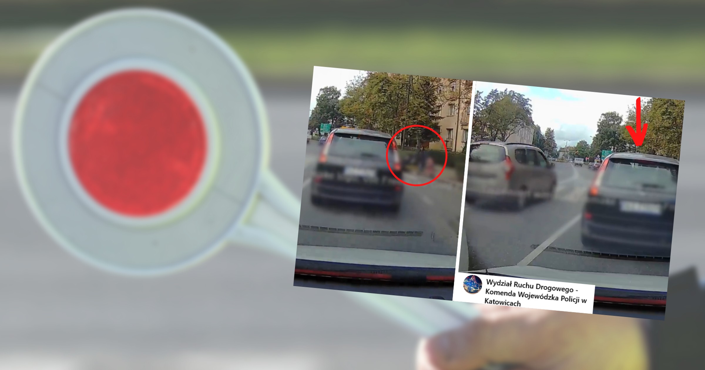 Szła z dwójką dzieci. 67-latek wparował na pasy (fot. screen z facebook.com/WRDSlaskaPolicjaPl)