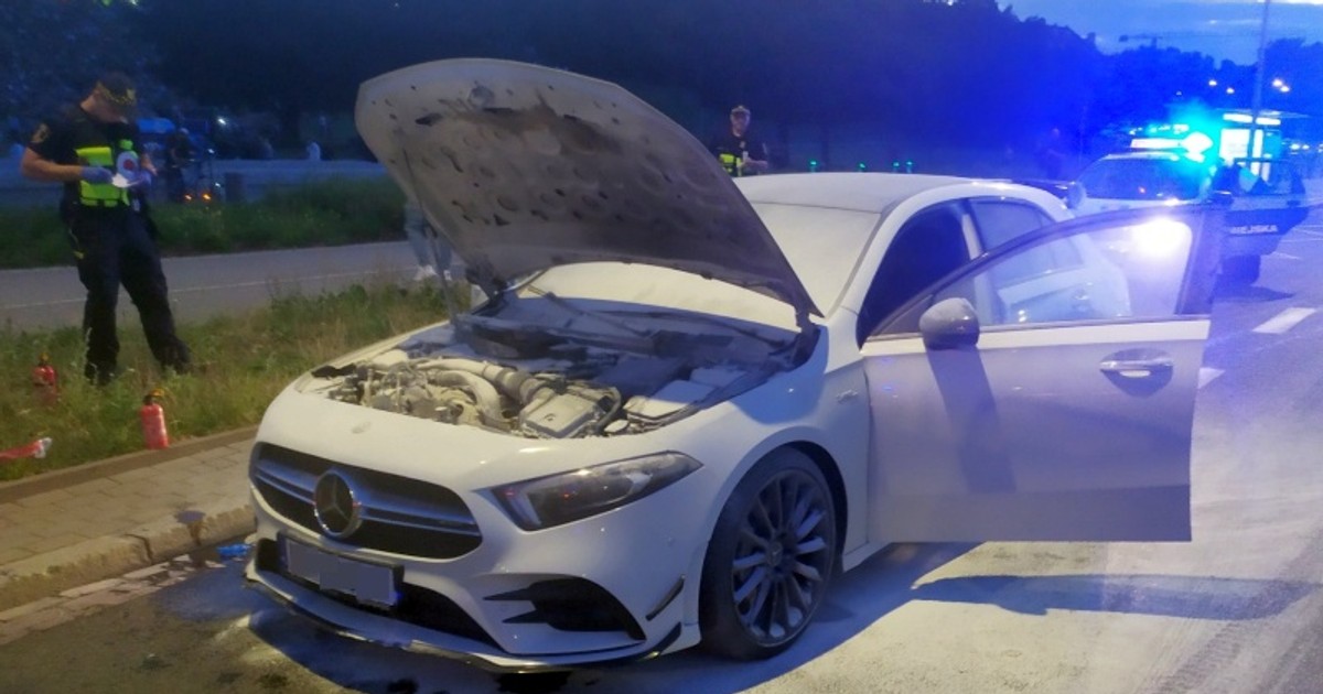 Pożar Mercedesa