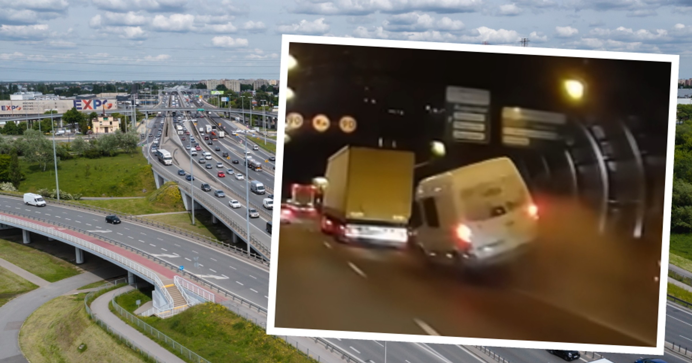Agresywne zachowanie kierowcy busa na drodze ekspresowej S8 Agresywne zachowanie kierowcy busa na drodze ekspresowej S8 (screen:  STOP CHAM/YouTube)
