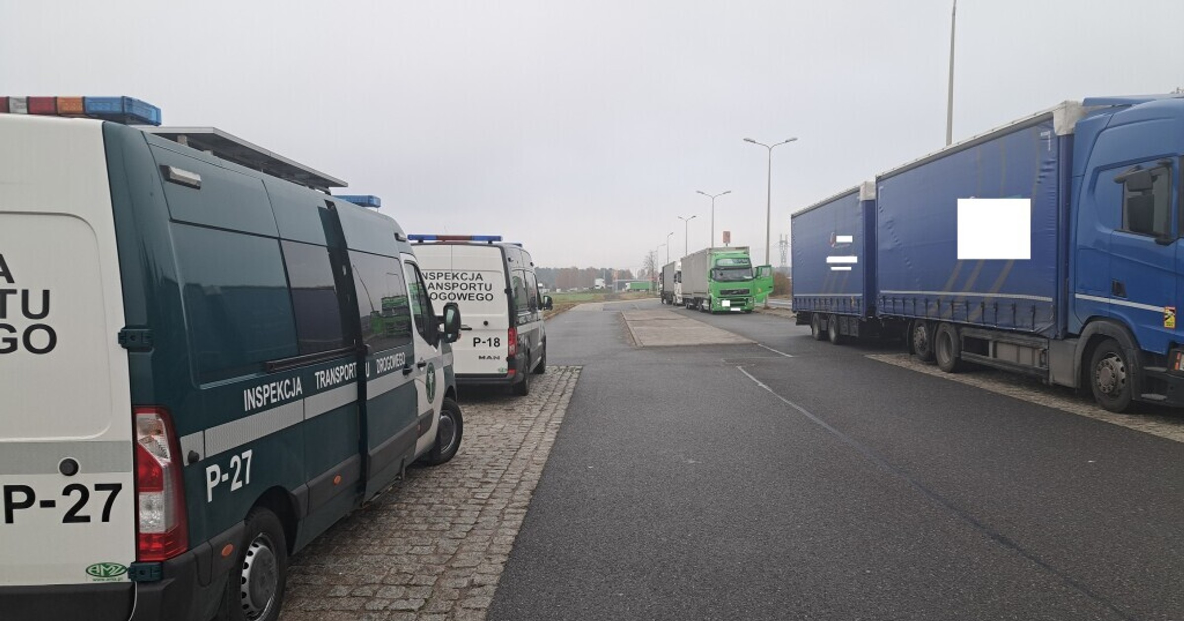 Punkt kontrolny Inspekcji Transportu Drogowego na autostradzie A4