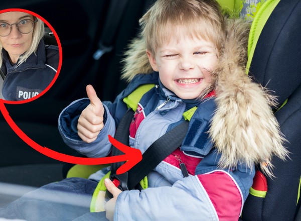 Tak wozisz zimą dziecko w foteliku? Policjantka tłumaczy, dlaczego robisz to źle