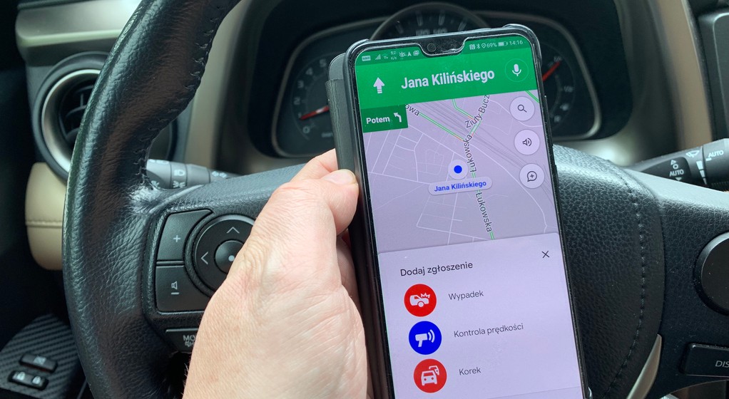 Google Maps z funkcją ostrzegania
