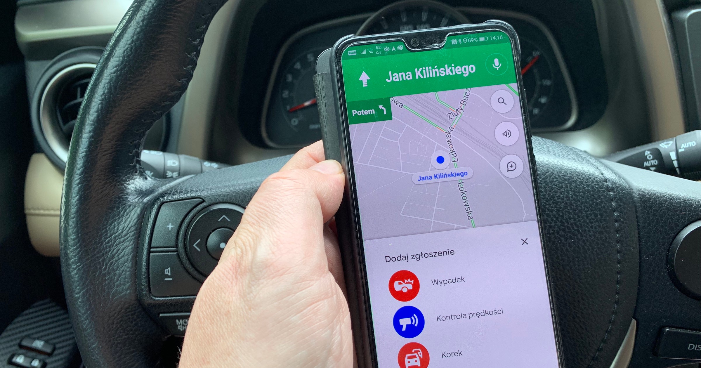 Google Maps z funkcją ostrzegania