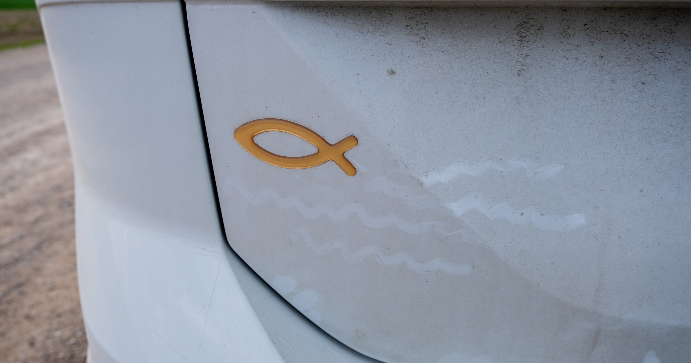 Znak ryby na samochodzie
