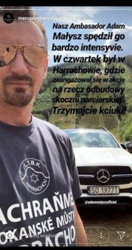 Adam Małysz z Mercedesem GLE