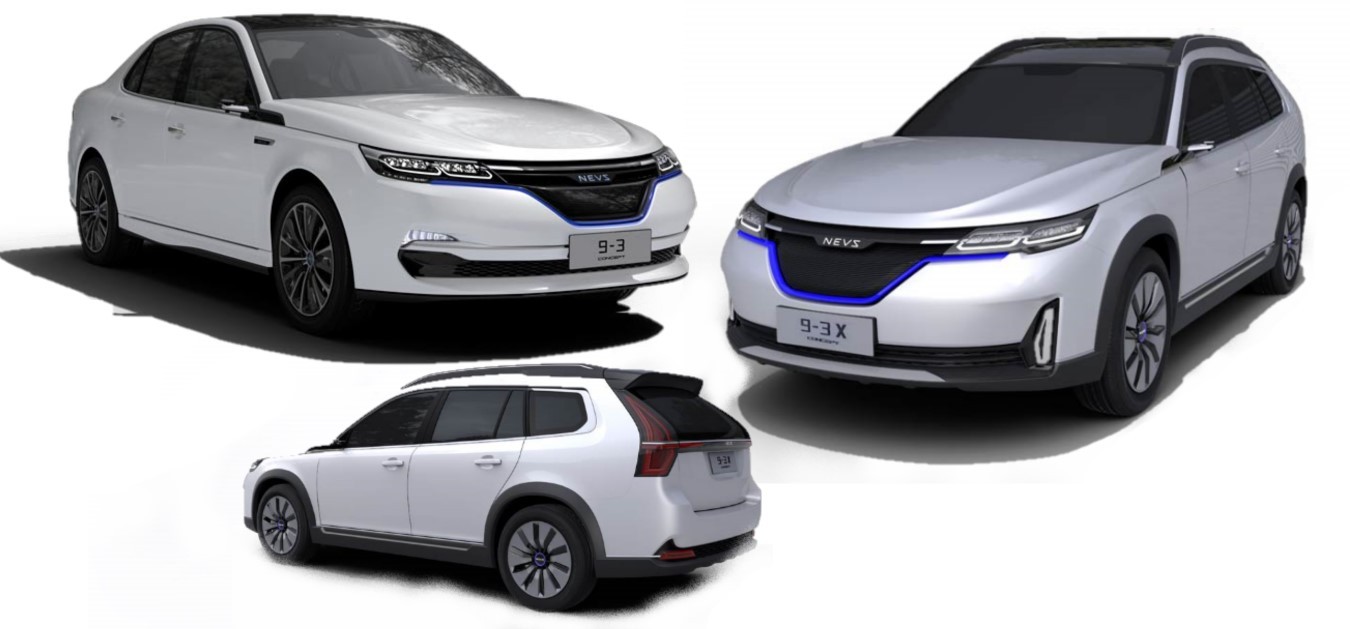 Projekty elektrycznych NEVS-ów 9-3 i 9-3X