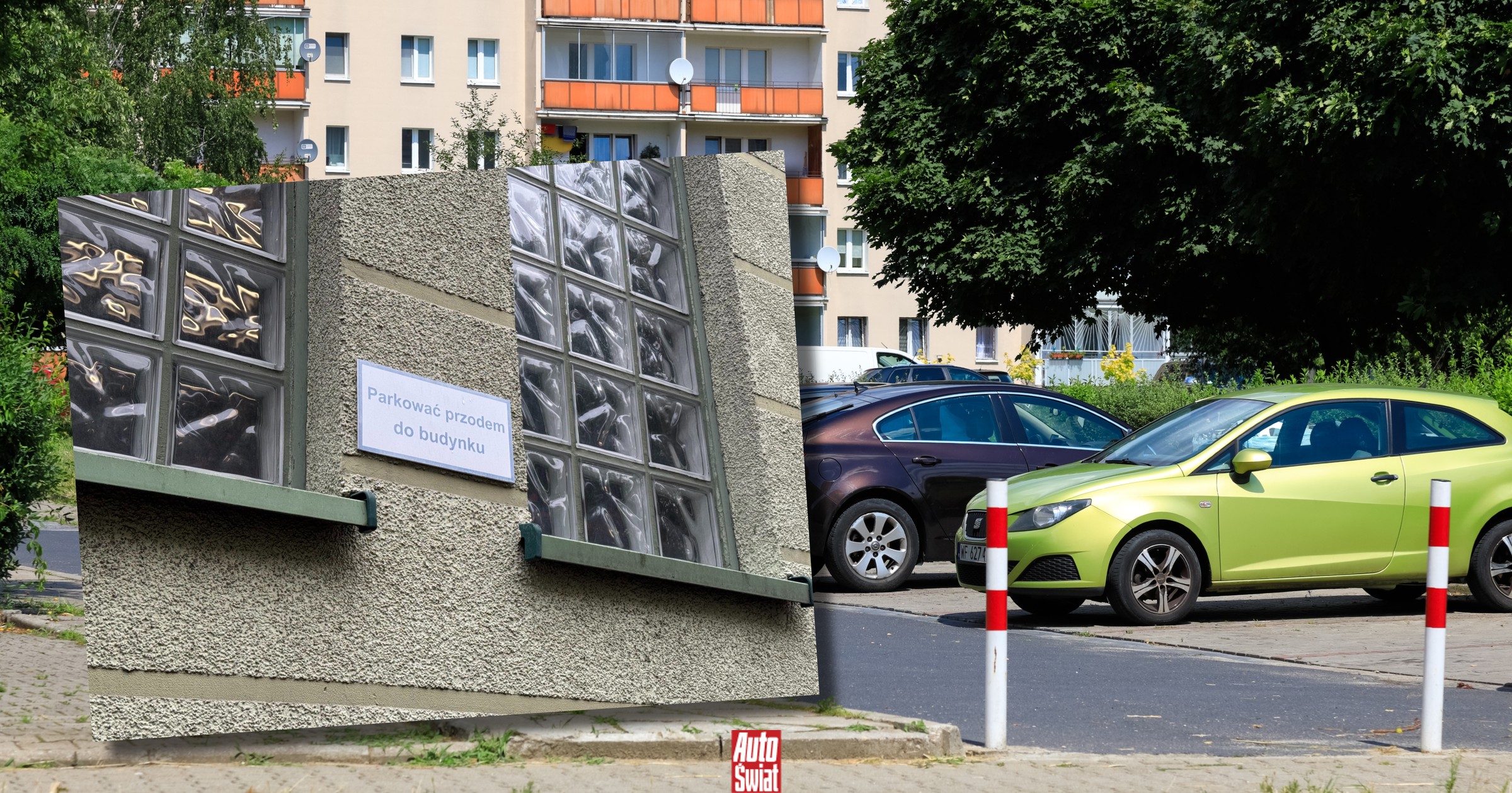 Mandat za parkowanie tyłem do budynku? Tak, to możliwe