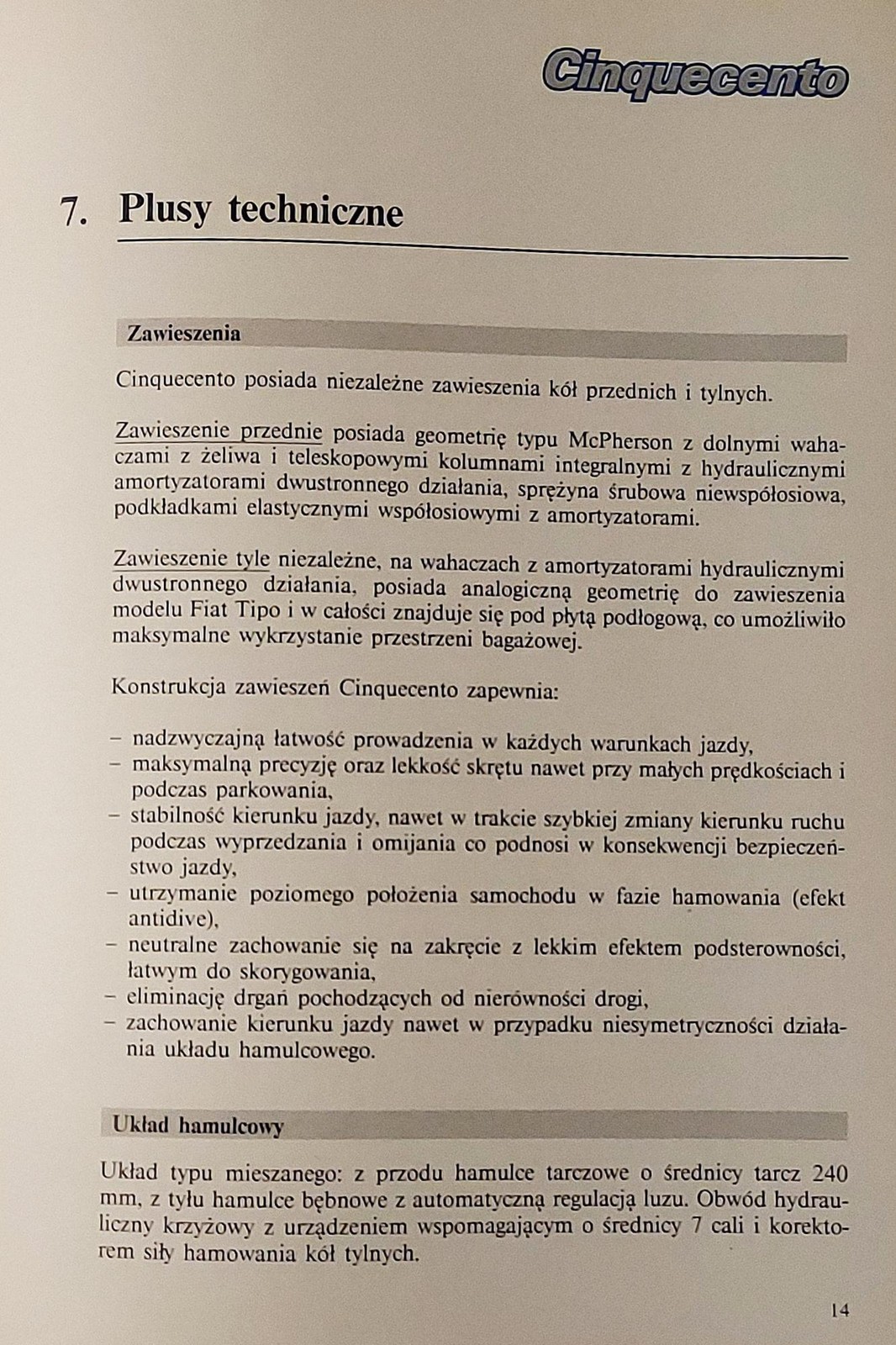 Fiat Cinquecento, materiał prasowy z 1991 r.