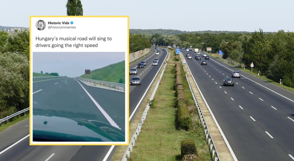 'Grająca" autostrada na Węgrzech. Mieszkańcy mają jej dość (fot. screen: instagram.com/historyinmemes)