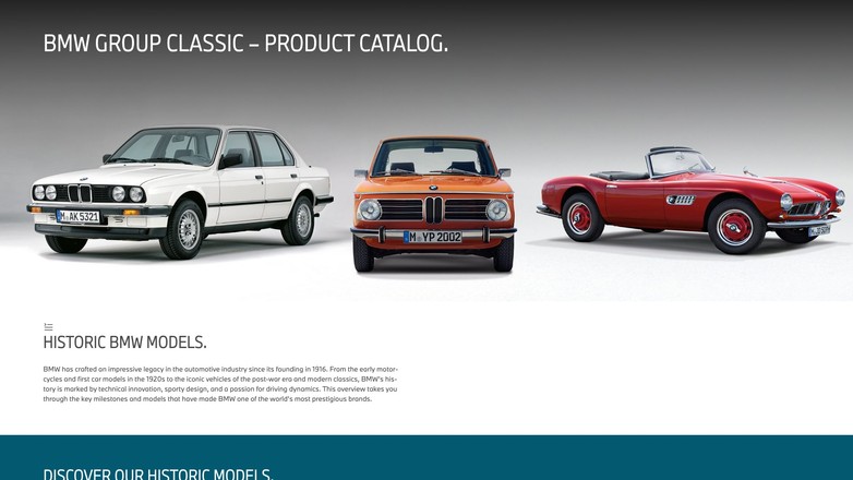 Katalog historycznych modeli BMW teraz dostępny jest online