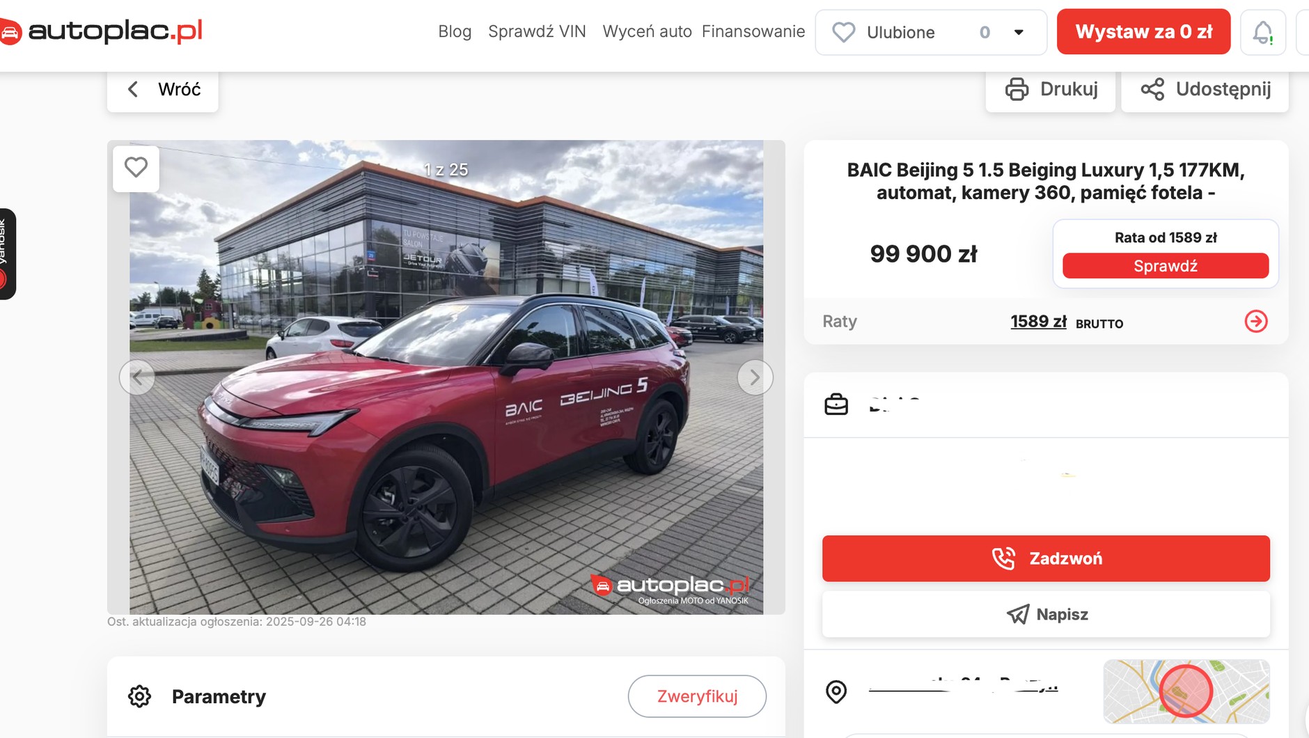 Baic 5 po roku kosztuje o 30 tys. zł mniej niż nowy